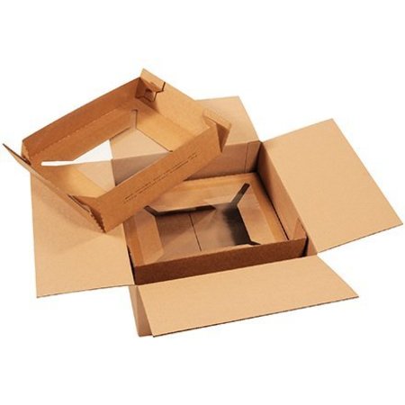 BOX PACKAGING Laptop Shipping System, 17"L x 17"W x 8"H, Kraft LAPTOP